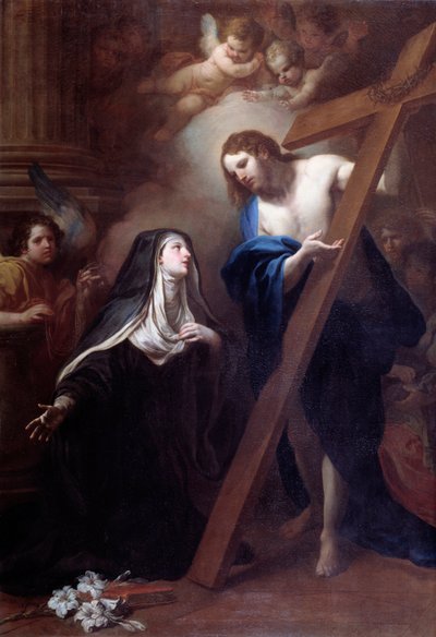 Jesus erscheint der heiligen Klara von Montefalco (Gemälde) von Sebastiano Conca