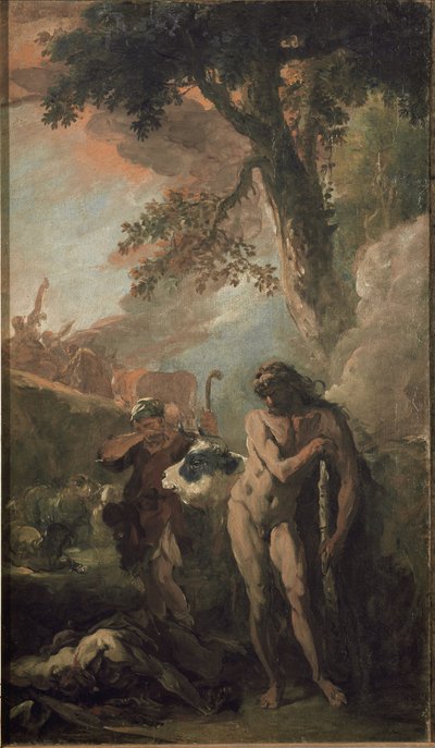 Herkules und Cacus (Vorbereitungsskizze) von Sebastiano Ricci
