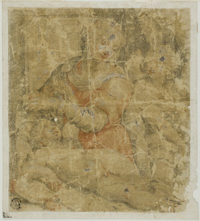 Jungfrau und Kind mit Engel von Sebastiano del Piombo