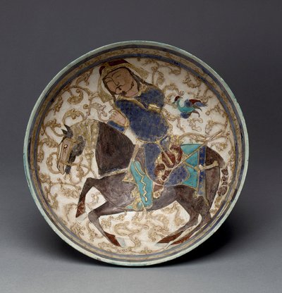 Schale mit Prinz zu Pferd aus Iran von Seljuq Dynasty Seljuq Dynasty