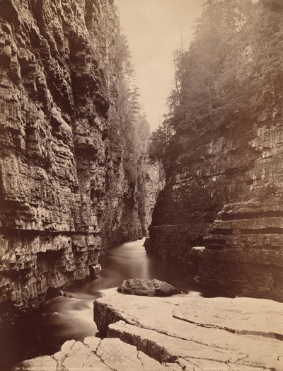 Ausable Chasm - Flussaufwärts vom Table Rock von Seneca Ray Stoddard