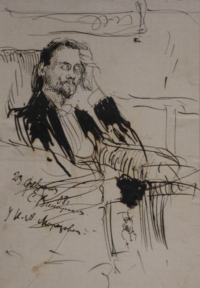 Porträt von Alexey Alexandrovich Bakhrushin 1865-1929, 1908 von Sergei Arsenevich Vinogradov