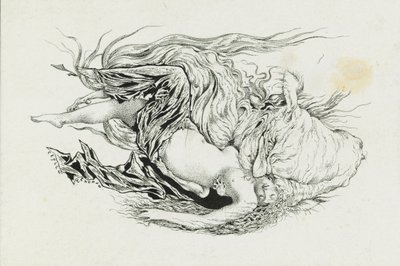 Chernomor und Lyudmila. Illustration zum Gedicht Ruslan und Lyudmila von A. Puschkin, 1921-1926 von Sergei Vasilevich Chekhonin