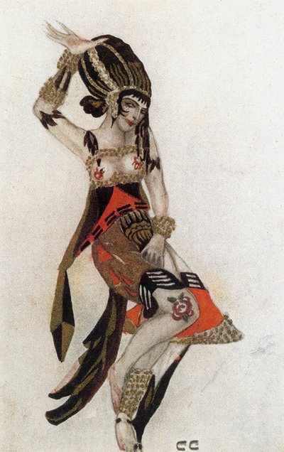 Kostümentwurf für Salome aus dem Ballett Die Tragödie von Salome von Florent Schmitt von Sergei Yurevich Sudeikin