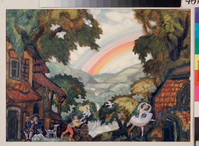 Dekor für das Ballett "Giselle ou les Wilis" von Adolphe Adam von Sergei Yurevich Sudeikin