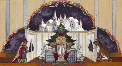 Bühnenbild für das Ballett Der Nussknacker von P. Tschaikowsky von Sergei Yurievich Sudeykin