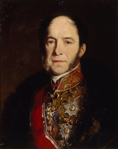 Porträt des Generaladmirals Kondrati Kondratievich Stoffregen 1817-1873, 1867 von Sergey Konstantinovich Zaryanko