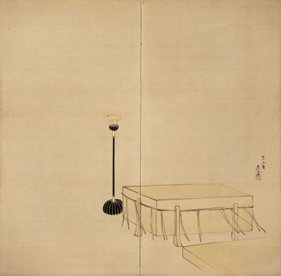 Ibaraki [links von einem Paar] von Shibata Zeshin
