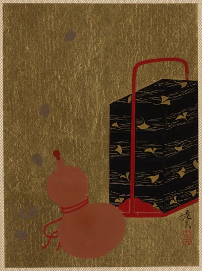 Lackdose und Kürbis von Shibata Zeshin