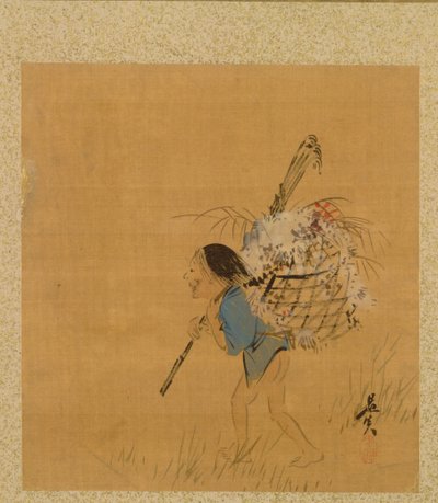 Blatt aus dem Album der saisonalen Themen: Teekanne und Tassen von Shibata Zeshin
