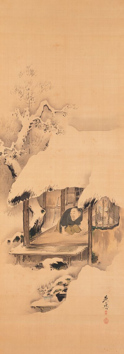 Noh-Spiel Hachinoki, zwei von drei von Shibata Zeshin