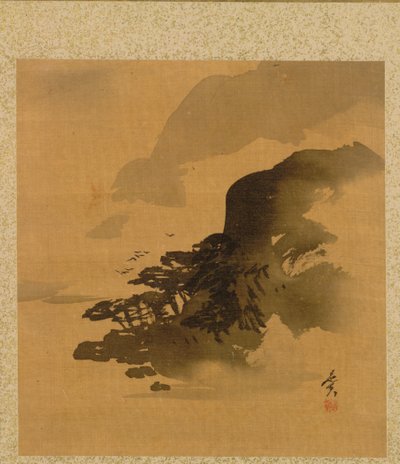 Küstenlinie mit Vögeln aus dem Album der Gemälde des Ehrwürdigen Zeshin von Shibata Zeshin