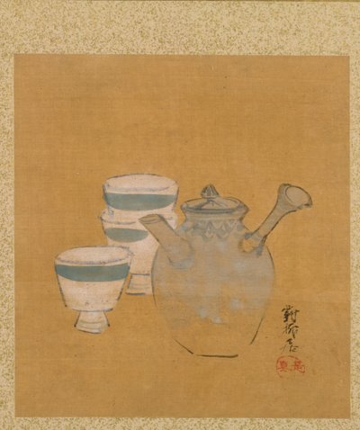 Teekanne und Tassen aus dem Album der Gemälde des Ehrwürdigen Zeshin von Shibata Zeshin