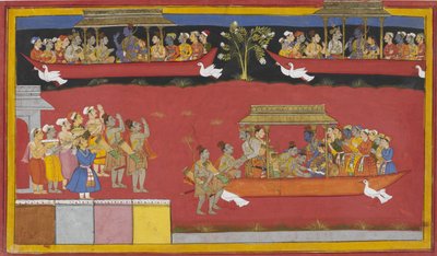 Bharata und Shatrughna erreichen Nandigrama, begrüßen Rama, und der Pushpaka-Wagen fährt ab von S?hibdin S?hibdin