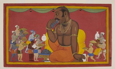 Kumbhakarṇa wird üppig mit Büffel- und Affenfleisch gefüttert von S?hibdin S?hibdin