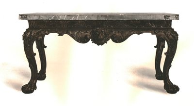 Tisch aus gebeiztem Holz mit Scagliola-Oberfläche, 1906 von Shirley Charles Llewellyn Slocombe
