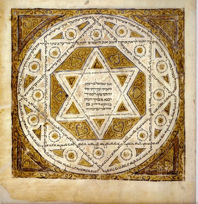 Einband des ältesten vollständigen Kodex der hebräischen Bibel, ca. 1010 von Shmuel ben Yakob