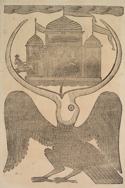 Jatayu Ramaa mythischer Vogel behindert Ravanas Streitwagen, versucht die Entführung von Sita zu verhindern, 1800er Jahre von Shri Gobinda Chandra Roy