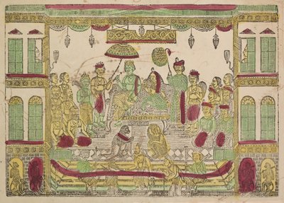 Rama und Sita im Königspalast (recto) von Shri Gobinda Chandra Roy