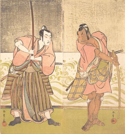 Der Schauspieler Sakata Hangoro II und der Schauspieler Matsumoto Koshiro IV von Shunsho