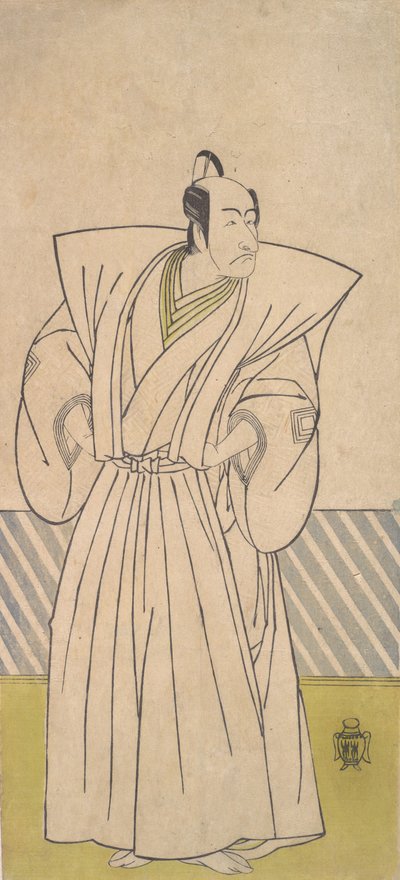 Der fünfte Ichikawa Danjuro als Samurai hohen Ranges, spätes 18. Jahrhundert von Shunsho