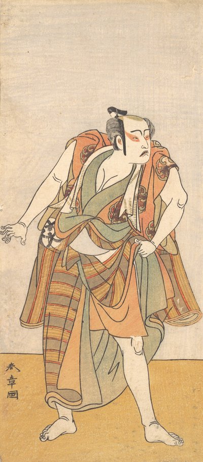 Der erste Bando Mitsugoro als unbewaffneter Mann, 1774 oder 1775 von Shunsho