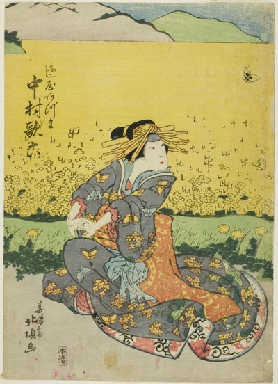 Der Schauspieler Nakamura Karoku I als Fujiya Azuma von Shunshosai Hokucho