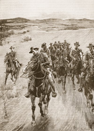 Auf der Spur von Lobengula, 1893, Illustration aus 