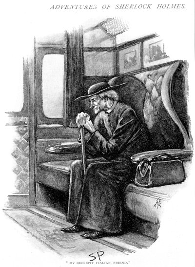 Szene aus Das letzte Problem von Arthur Conan Doyle, 1893 von Sidney Paget