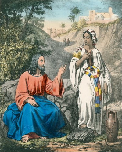 Christus und die Frau von Samaria am Jakobsbrunnen von Siegfried Detler Bendixen