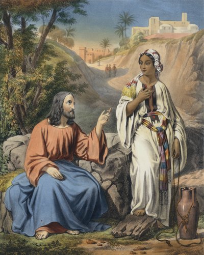 Christus und die Frau von Samaria am Jakobsbrunnen von Siegfried Detler Bendixen