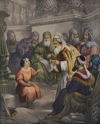 Christus mit den Gelehrten im Tempel von Siegfried Detler Bendixen