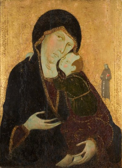 Madonna und Kind mit St. Franziskus, ca. 1285 von Sienese School