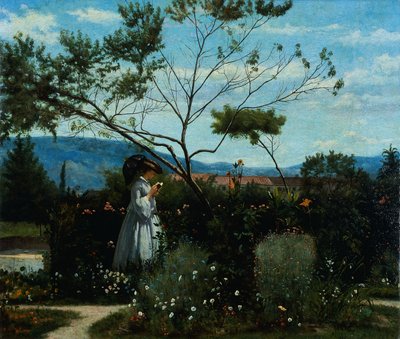 Unter den Blumen im Garten von Silvestro Lega
