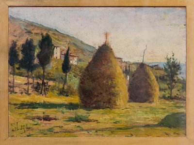 Heuhaufen in der Sonne, ca. 1890 von Silvestro Lega