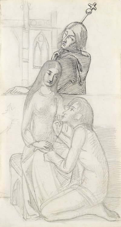 Romeo und Julia mit Pater Lawrence von Simeon Solomon