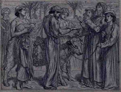 Das erste Opfer Aarons von Simeon Solomon