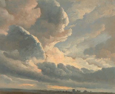 Studie von Wolken mit Sonnenuntergang in der Nähe von Rom von Simon Alexandre Clément Denis