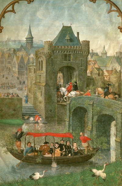 Zusatz 18855: Bootfahren im Monat Mai, aus einem Stundenbuch, ca. 1540 von Simon Bening
