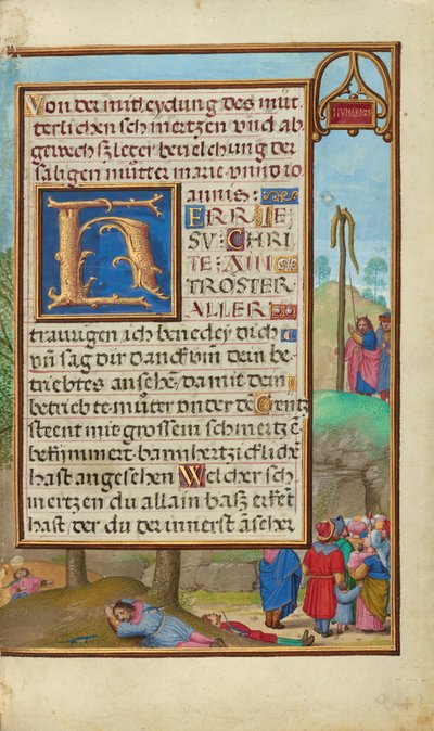 Rand mit Moses und der ehernen Schlange von Simon Bening