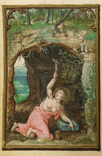 Folio aus einem Miniatur-Stundenbuch, Gebrauch von Rom, Brügge, 1530-35 von Simon Bening