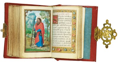 Blatt aus einem Miniatur-Stundenbuch, Gebrauch von Rom, Brügge, 1530-35 von Simon Bening
