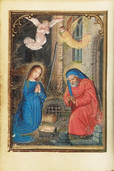 Folio aus einem Miniatur-Stundenbuch, Gebrauch von Rom, Brügge (1530-35) von Simon Bening