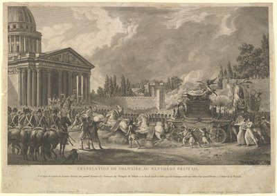 Überführung Voltaires ins französische Pantheon, 1817 von Simon Charles Miger