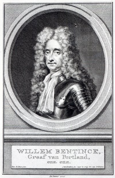 William Bentinck, 1. Earl of Portland, graviert von Jacobus Houbraken nach einem Original von Robert Williams von Simon Du Bois
