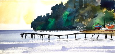 Korfu Stege von Simon Fletcher