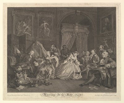 Heirat à-la-Mode, Platte IV, 1. April 1745 von Simon Francois Ravenet