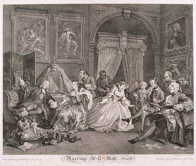 Marriage a la Mode, 1745, Platte IV von Simon Francois Ravenet