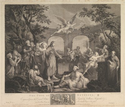 Der Teich von Bethesda, Johannes Kapitel 5 von Simon Francois Ravenet