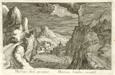 Flusslandschaft bei Mondlicht von Simon Frisius (attributed to)